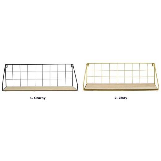 Czarna industrialna druciana półka wisząca - Erna Elior One Size Edinos.pl