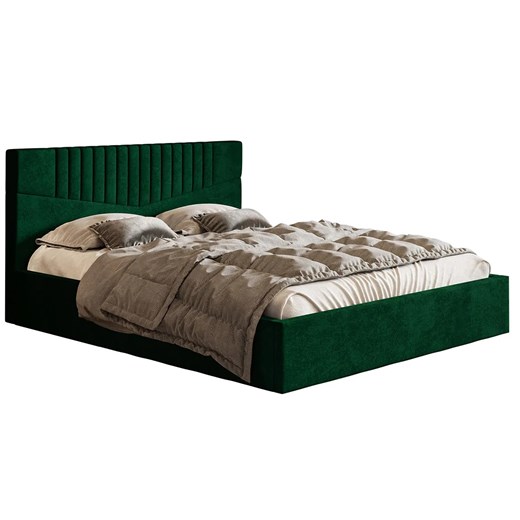 Tapicerowane łóżko 140x200 Landes 4X - 36 kolorów ze sklepu Edinos.pl w kategorii Łóżka i materace - zdjęcie 173300454