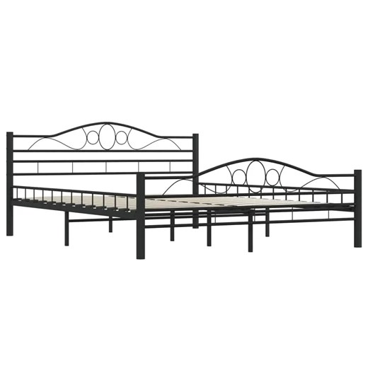 Czarne metalowe łóżko w stylu loftowym 160x200 cm - Frelox ze sklepu Edinos.pl w kategorii Łóżka i materace - zdjęcie 173300753