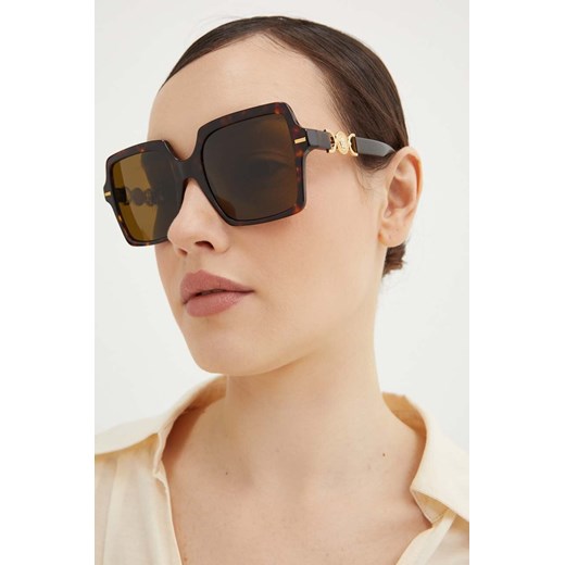 Versace okulary przeciwsłoneczne damskie kolor czarny 0VE4441 ze sklepu ANSWEAR.com w kategorii Okulary przeciwsłoneczne damskie - zdjęcie 173301882