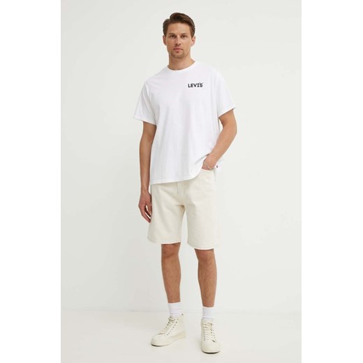 Levi&apos;s t-shirt bawełniany męski kolor biały z nadrukiem M ANSWEAR.com