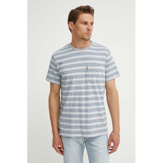 Levi&apos;s t-shirt bawełniany męski kolor szary z nadrukiem L ANSWEAR.com
