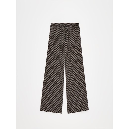 Mohito - Wzorzyste spodnie z wiskozy - czarny ze sklepu Mohito w kategorii Spodnie damskie - zdjęcie 173302811