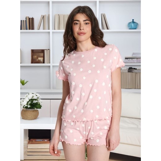 Sinsay - Piżama bawełniana - różowy ze sklepu Sinsay w kategorii Piżamy damskie - zdjęcie 173304414