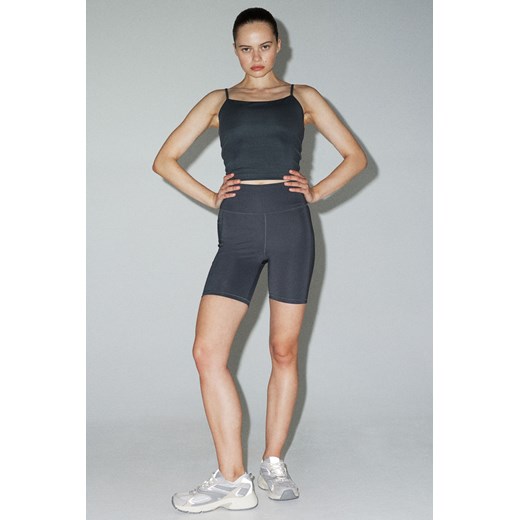 H & M - Krótkie legginsy sportowe DryMove - Szary ze sklepu H&M w kategorii Szorty - zdjęcie 173305591