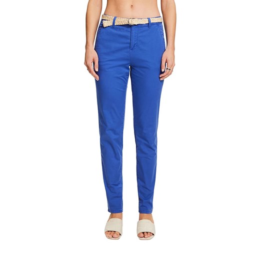 ESPRIT Spodnie chino w kolorze niebieskim ze sklepu Limango Polska w kategorii Spodnie damskie - zdjęcie 173306344