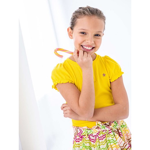 Like Flo Koszulka w kolorze żółtym ze sklepu Limango Polska w kategorii Bluzki dziewczęce - zdjęcie 173306362