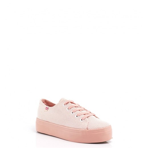 Różowe Trampki Pink Sneakers Vivian born2be-pl  tkanina