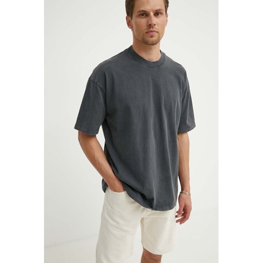 AllSaints t-shirt bawełniany MONTANA SS CREW męski kolor beżowy gładki MD510Z M ANSWEAR.com