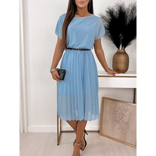 sukienka dull błękitna uni ze sklepu UBRA w kategorii Sukienki - zdjęcie 173310681