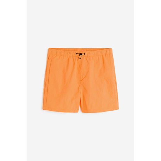 H & M - Nylonowe szorty Regular Fit - Pomarańczowy H & M XXL H&M