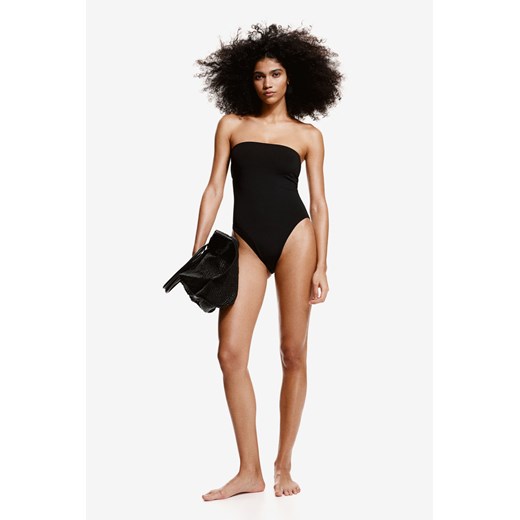 H & M - Kostium kąpielowy bandeau - Czarny ze sklepu H&M w kategorii Stroje kąpielowe - zdjęcie 173311771