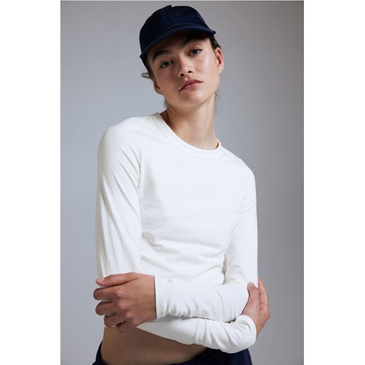 H & M - Top z długim rękawem - Biały ze sklepu H&M w kategorii Bluzki damskie - zdjęcie 173311822