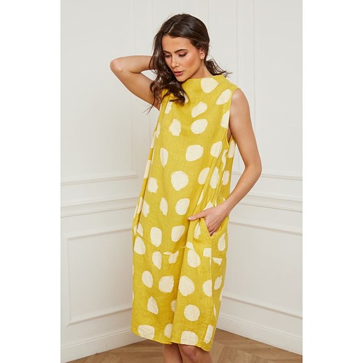 Joséfine Lniana sukienka &quot;Azura&quot; w kolorze żółtym Joséfine XL promocja Limango Polska