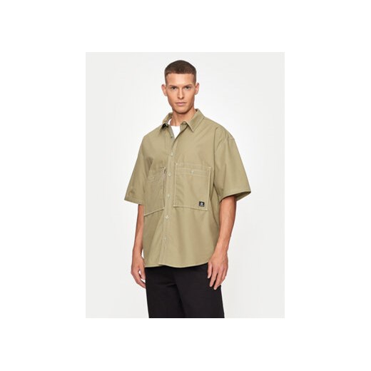 Converse Koszula M Wordmark Utility Shirt 10026433-A02 Khaki Regular Fit ze sklepu MODIVO w kategorii Koszule męskie - zdjęcie 173316473
