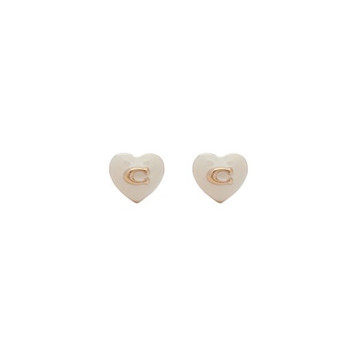 Coach Kolczyki Enamel Heart Stud Earrings 37479226GLD100 Srebrny ze sklepu MODIVO w kategorii Kolczyki - zdjęcie 173316590