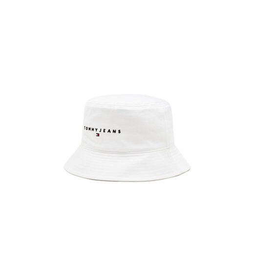 Tommy Jeans Kapelusz Tjm Linear Logo Bucket Hat AM0AM12895 Biały ze sklepu MODIVO w kategorii Kapelusze męskie - zdjęcie 173316661
