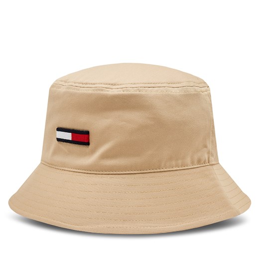 Kapelusz Tommy Jeans Tjm Elongated Flag Bucket Hat AM0AM11697 Beżowy ze sklepu eobuwie.pl w kategorii Kapelusze męskie - zdjęcie 173317314