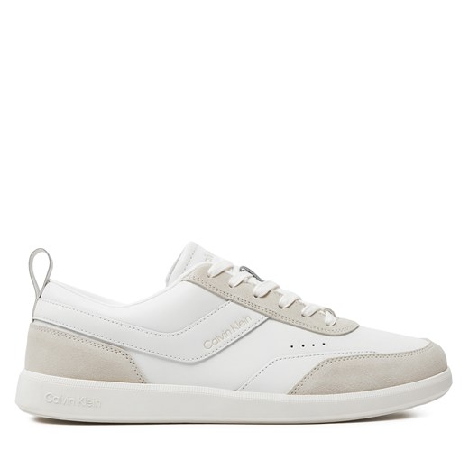 Sneakersy Calvin Klein Low Top Lace Up Lth Mix HM0HM00851 Biały ze sklepu eobuwie.pl w kategorii Buty sportowe męskie - zdjęcie 173317343