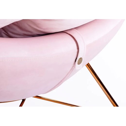 Jasnoróżowy fotel bujany na drewnianych płozach - Cradle Elior One Size Edinos.pl