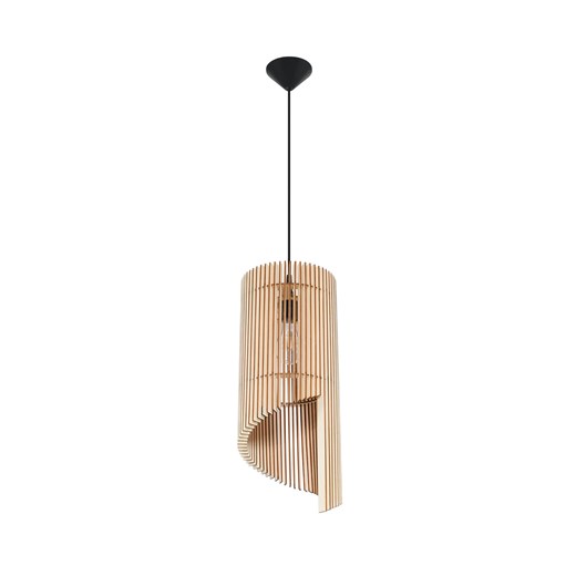 Drewniana nowoczesna lampa wisząca - 2X EX551 T4-P11 ze sklepu Edinos.pl w kategorii Lampy wiszące - zdjęcie 173318732