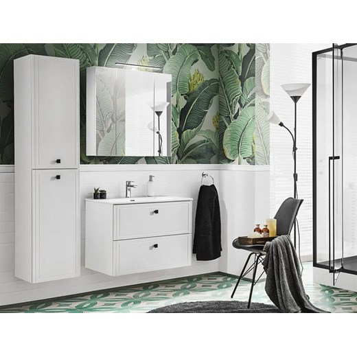 Biała prostokątna umywalka ceramiczna - Priva 60 cm Elior One Size Edinos.pl