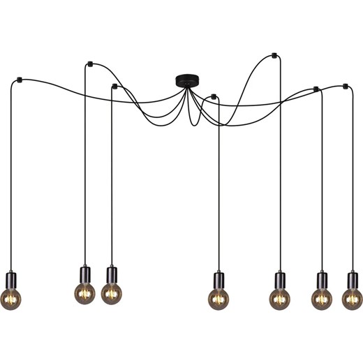 Czarna loftowa lampa wisząca pająk - S077-Afis ze sklepu Edinos.pl w kategorii Lampy wiszące - zdjęcie 173318871