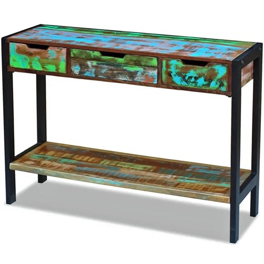 Drewniana konsola z szufladami - Revo Elior One Size Edinos.pl