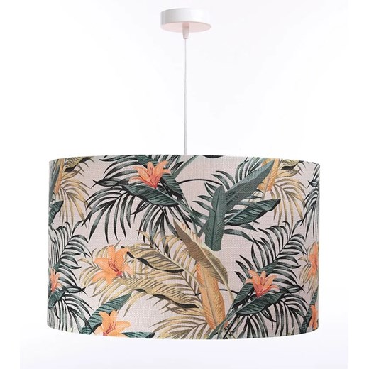Pomarańczowa lampa wisząca z abażurem w kwiaty - S367-Hilva Lumes One Size Edinos.pl