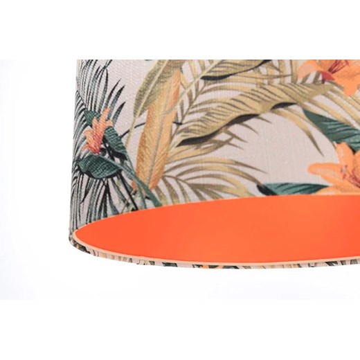 Pomarańczowa lampa wisząca z abażurem w kwiaty - S367-Hilva Lumes One Size Edinos.pl