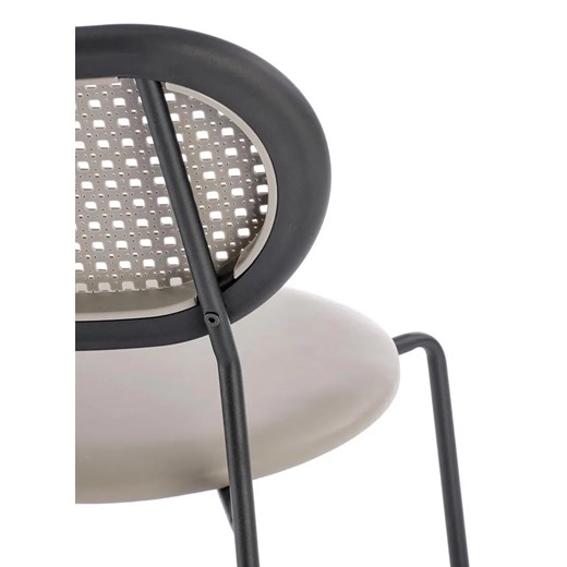 Szare nowoczesne krzesło tapicerowane - Omix Elior One Size Edinos.pl