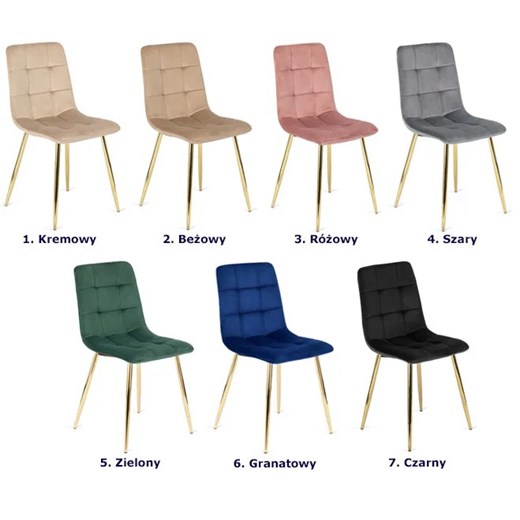 Szare welurowe krzesło w stylu glamour - Azlo Elior One Size okazyjna cena Edinos.pl