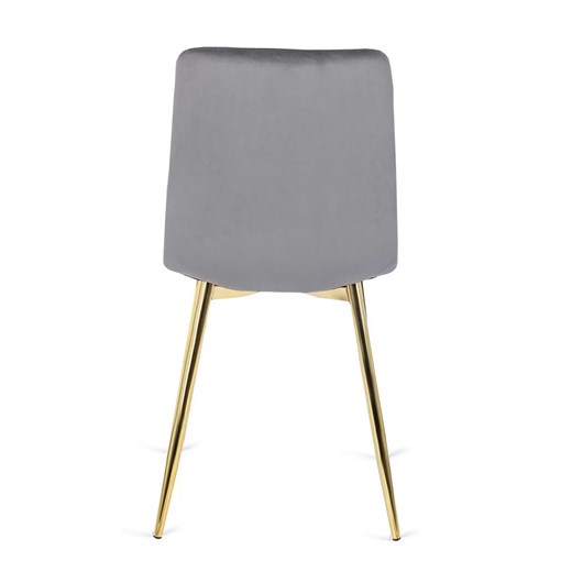 Szare welurowe krzesło w stylu glamour - Azlo Elior One Size wyprzedaż Edinos.pl