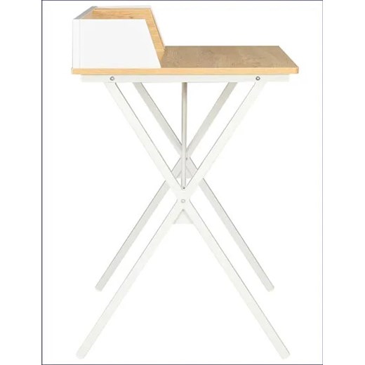 Skandynawskie biurko z metalowym stelażem biały + brązowy - Cornii Elior One Size Edinos.pl promocyjna cena