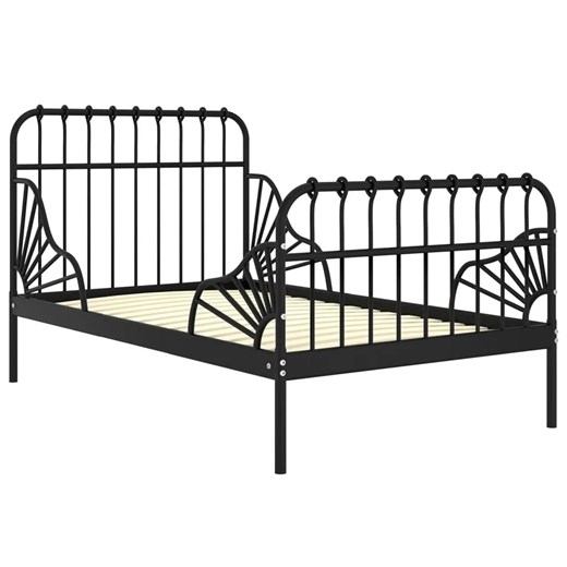 Czarne metalowe łóżko młodzieżowe 80x130/200 cm - Welix Elior One Size Edinos.pl