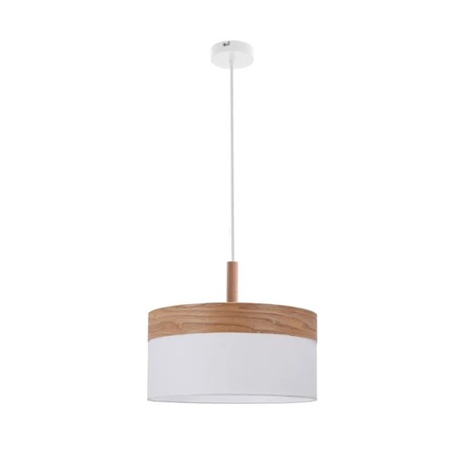 Lampa wisząca biały + drewniany - K453-Haromi ze sklepu Edinos.pl w kategorii Lampy wiszące - zdjęcie 173319602