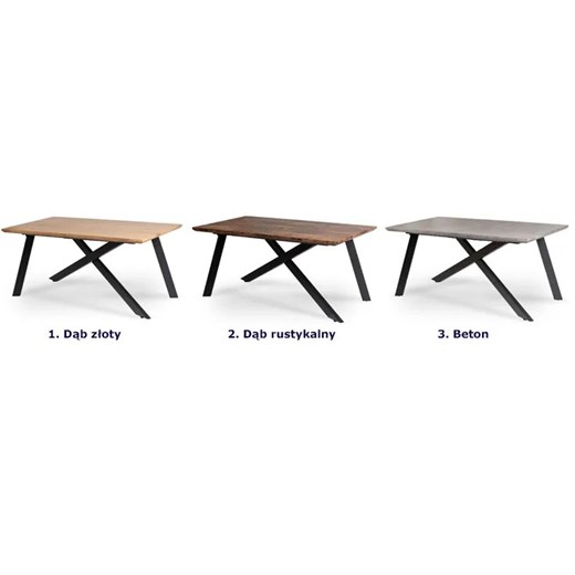 Rozkładany stół z nogami w kształcie X beton - Hraso Elior One Size Edinos.pl