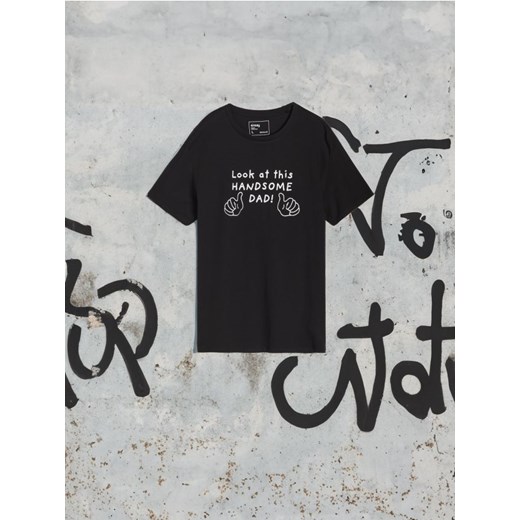 Sinsay - Koszulka Dzień Ojca - czarny ze sklepu Sinsay w kategorii T-shirty męskie - zdjęcie 173320563