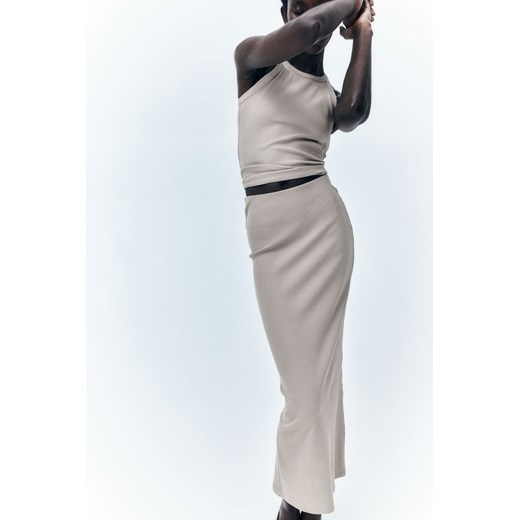H & M - Ołówkowa spódnica w prążki - Brązowy ze sklepu H&M w kategorii Spódnice - zdjęcie 173321122