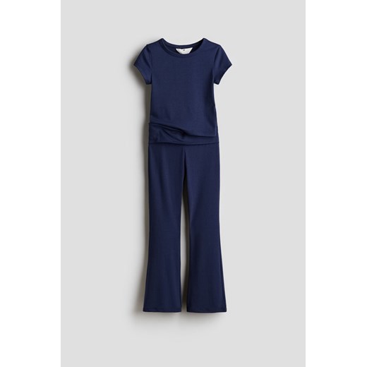 H & M - Dżersejowy komplet 2-częściowy - Niebieski ze sklepu H&M w kategorii Komplety dziewczęce - zdjęcie 173321134
