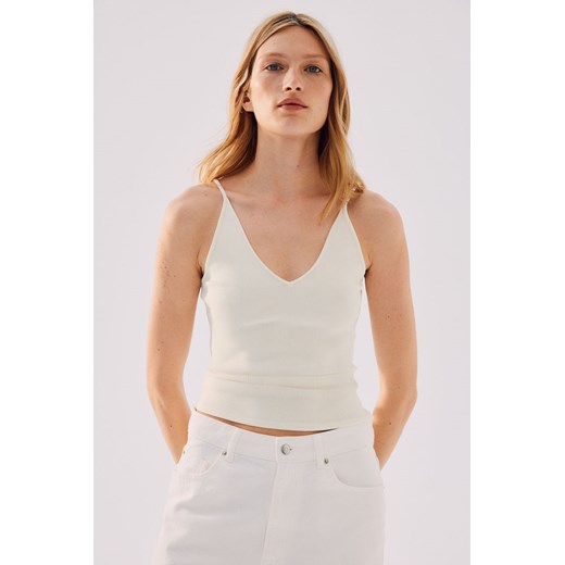 H & M - Top na ramiączkach - Biały ze sklepu H&M w kategorii Bluzki damskie - zdjęcie 173321142