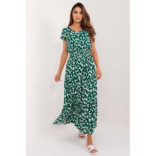 Letnia maxi sukienka z wiskozy Sublevel z zielonym printem ze sklepu 5.10.15 w kategorii Sukienki - zdjęcie 173322321