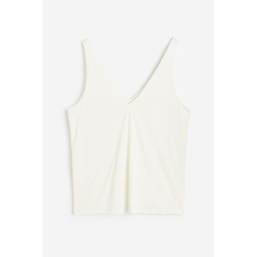 H & M - Koszulka z dekoltem w serek - Biały ze sklepu H&M w kategorii Bluzki damskie - zdjęcie 173322840