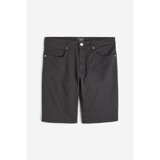 H & M - Spodnie z bawełnianego diagonalu Slim Fit - Szary H & M 33 H&M