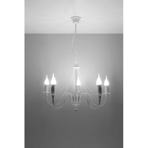 Żyrandol świecznik E754-Minerwi - biały Lumes One Size Edinos.pl