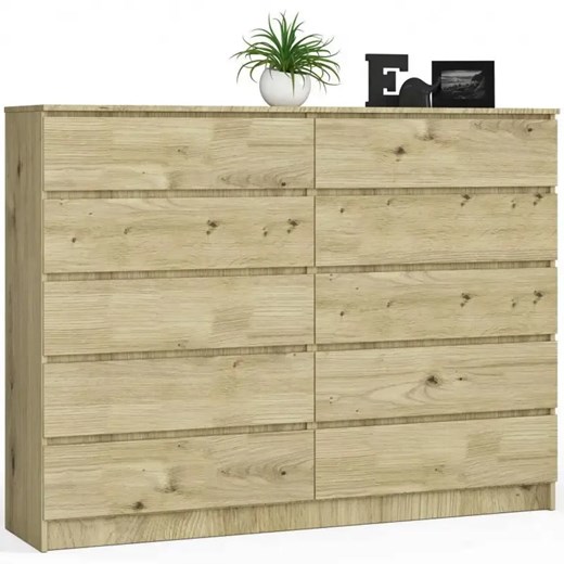Komoda do salonu dąb artisan - Entira 3X ze sklepu Edinos.pl w kategorii Komody - zdjęcie 173323123