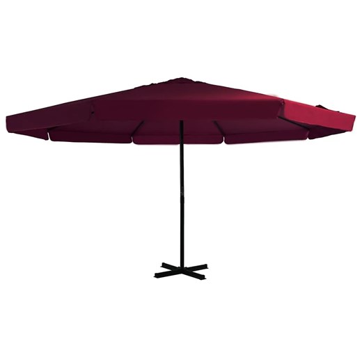 Bordowy parasol ogrodowy z podstawą - Glider ze sklepu Edinos.pl w kategorii Parasole ogrodowe - zdjęcie 173323433