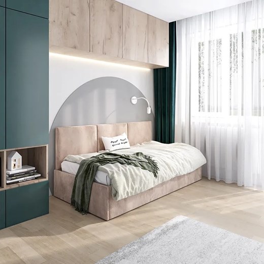 Beżowe łóżko sofa z funkcją spania Sorento 4X - 3 rozmiary Elior One Size Edinos.pl