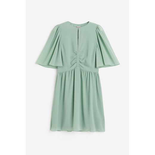 H & M - Sukienka z motylkowym rękawem - Zielony H & M S H&M