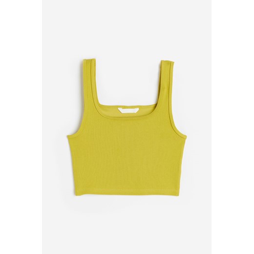 H & M - Krótka koszulka - Żółty ze sklepu H&M w kategorii Bluzki damskie - zdjęcie 173324662